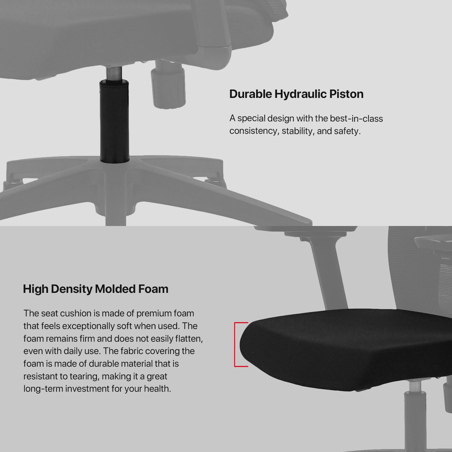 Fantech Kursi Kerja Kantor OCA258SV2 Kursi Kantor Premium ARM REST 3D Lembut