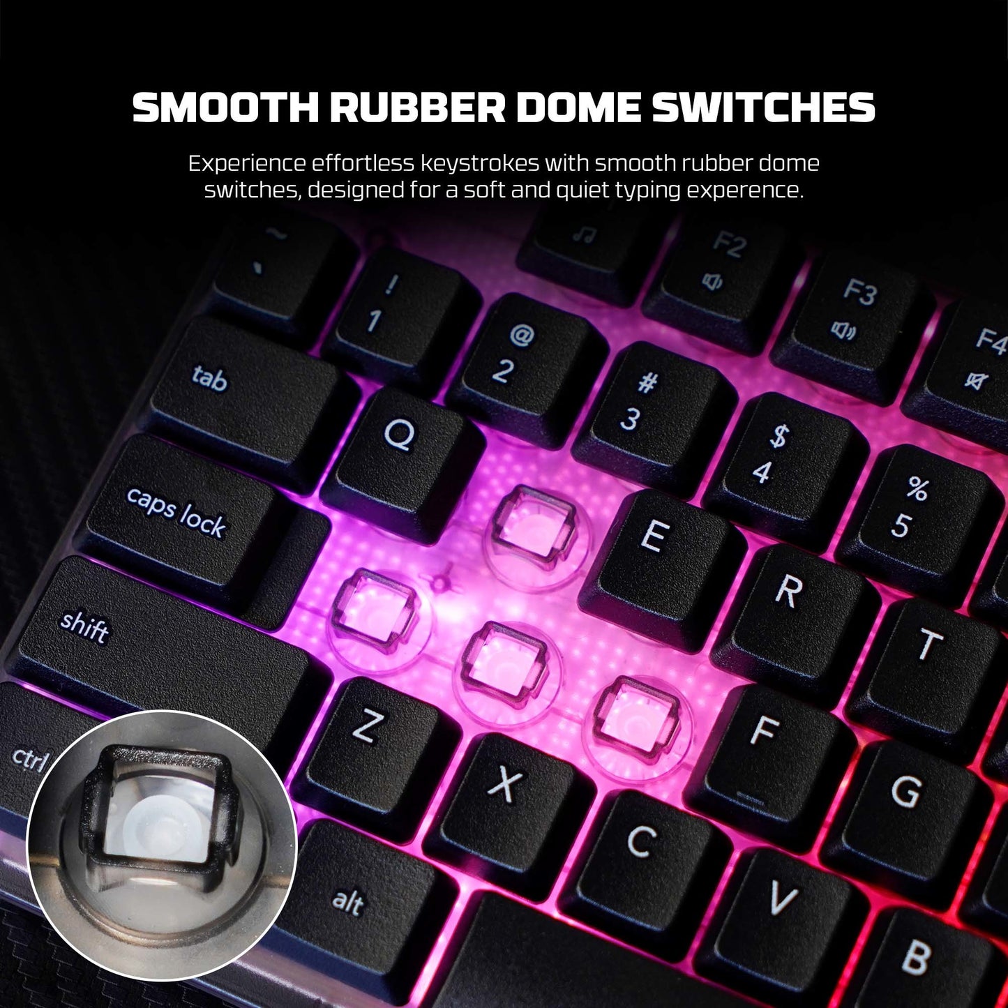 Fantech SHIKARI S K515S Keyboard Gaming Membrane RGB Transparent Cover Full Size