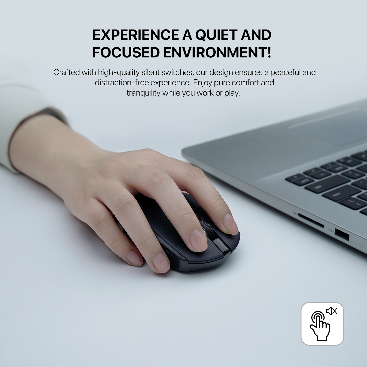 Fantech Wireless 2.4ghz + Bluetooth 5 Mouse Office Silent Click Kantor W190D Dual Mode free baterai