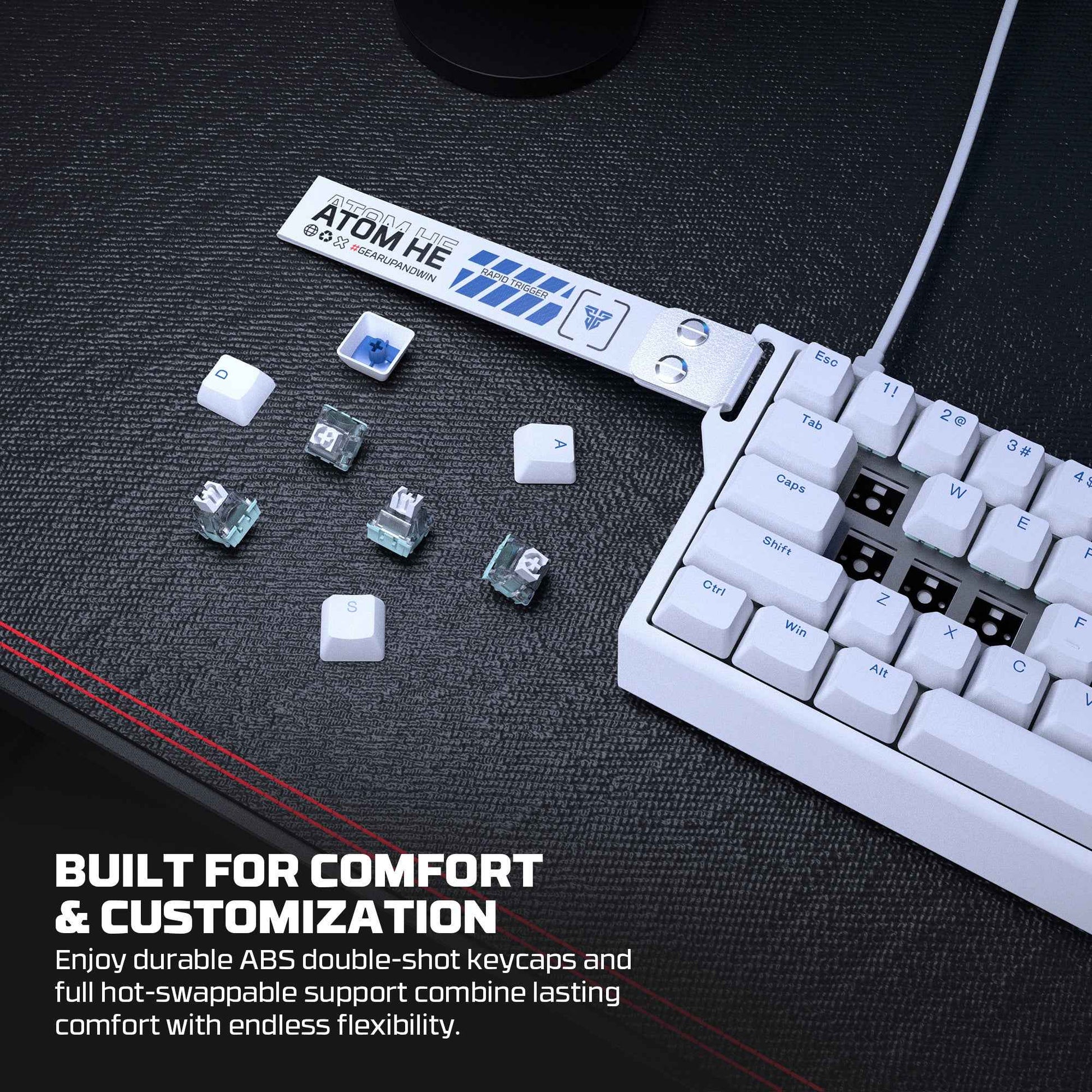 FANTECH MK811 ATOM HE68 MAGNETIC SWITCH KEYBOARD SUPPORTS WIRED 8K POLLING RATE