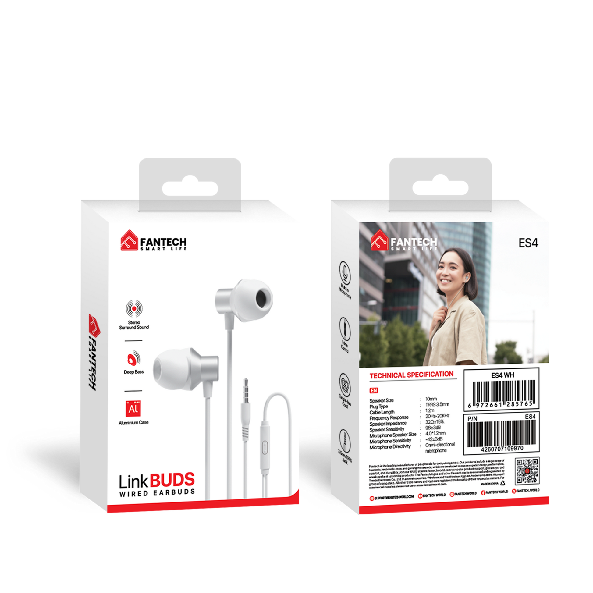 Fantech Headset Earphone Go Wired LinkBuds – Handsfree ES4 - Fantech Indonesia