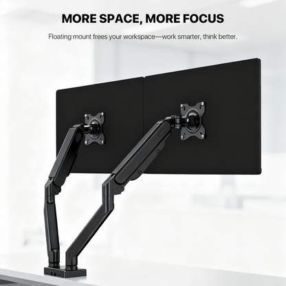 WORK STATION PRO MOUNT DUAL ARM MBD1 MONITOR BRACKET BLACK