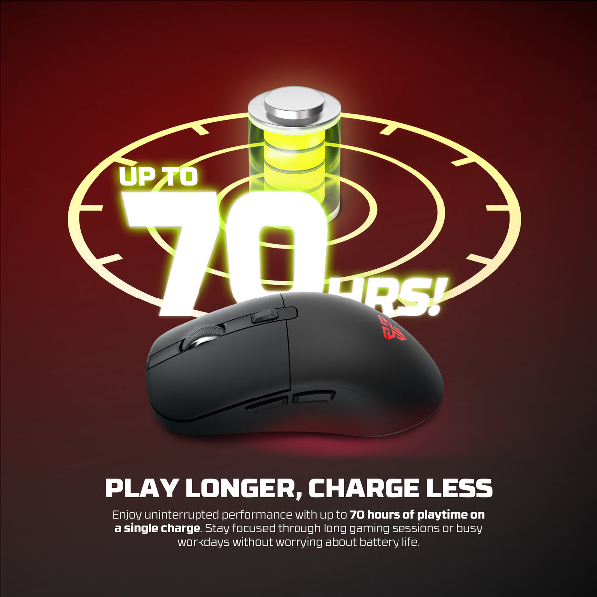 Fantech KANATA Wireless WG9RD Mouse Gaming Macro Huano Switch 12000 DPI