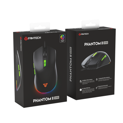Fantech PHANTOM II VX6 Mouse Gaming Macro RGB - Fantech Indonesia