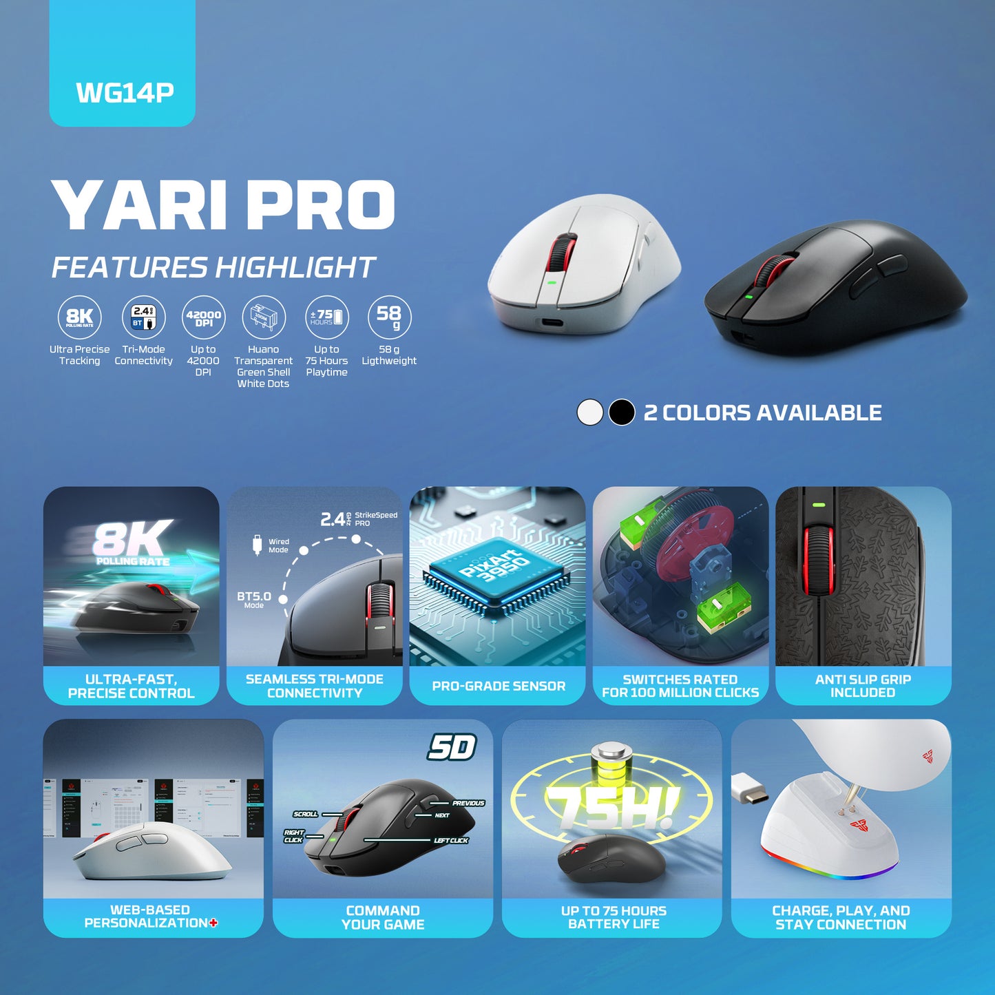 Fantech YARI PRO WG14P Mouse Gaming Fantech