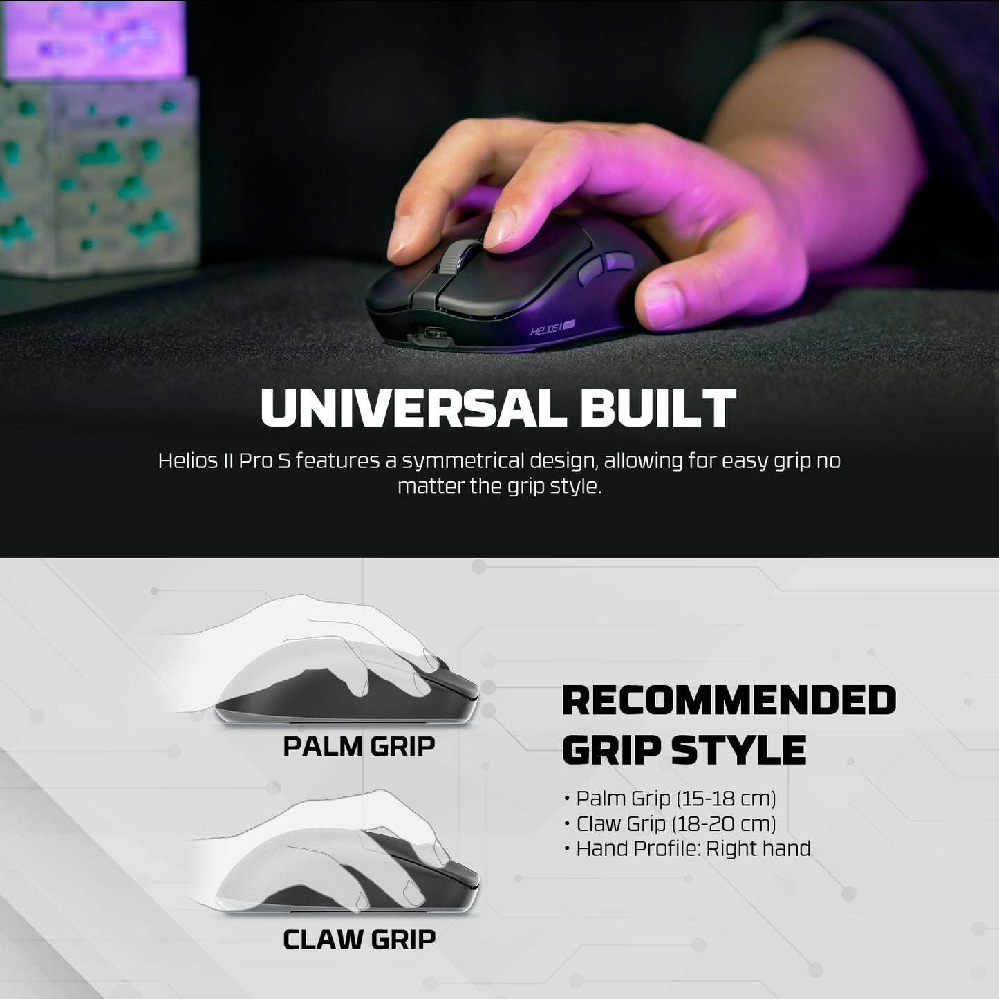 Mouse Gaming HELIOS II PRO S 8K 8K