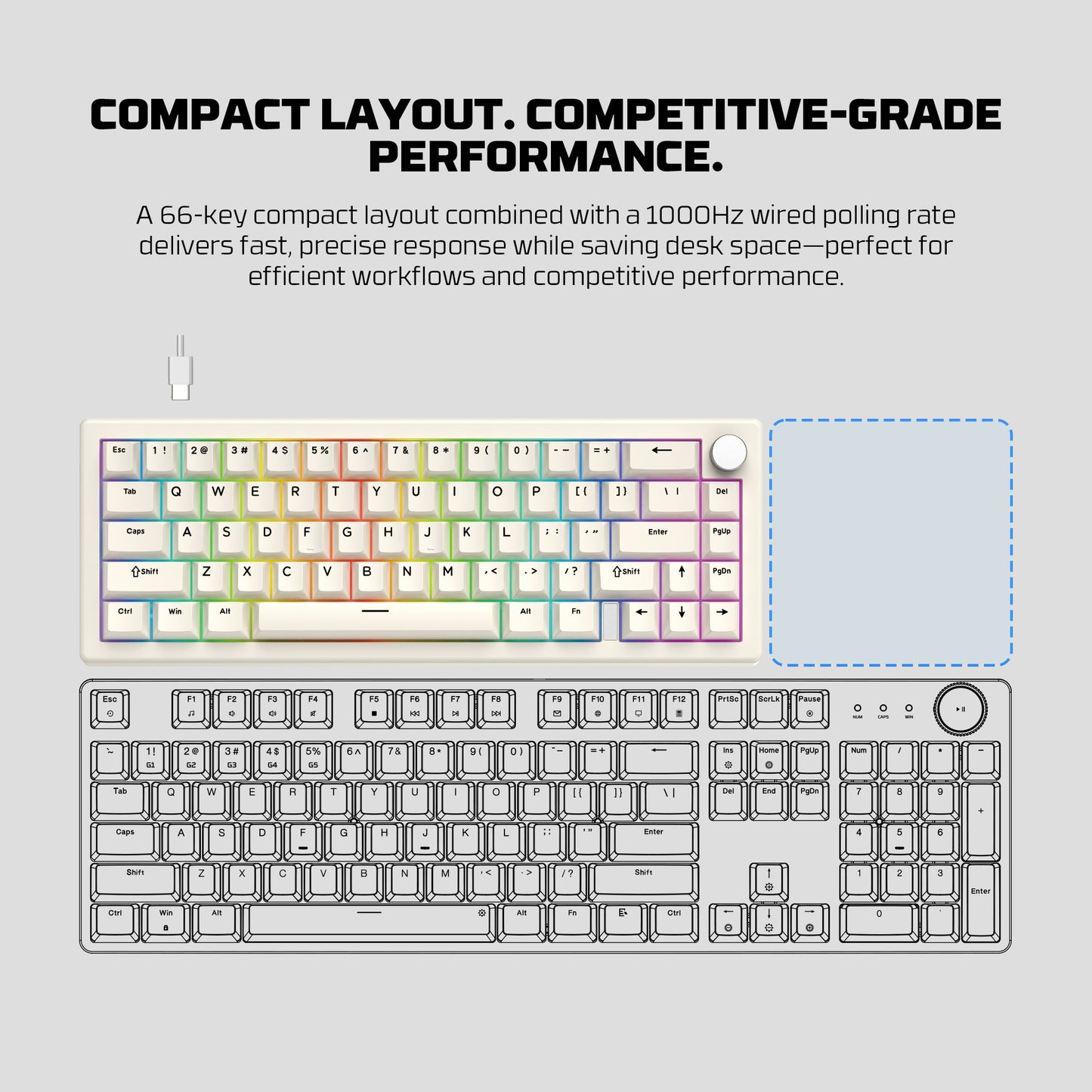 FANTECH ATOM X 66 MK614 MECHANICAL KEYBOARD