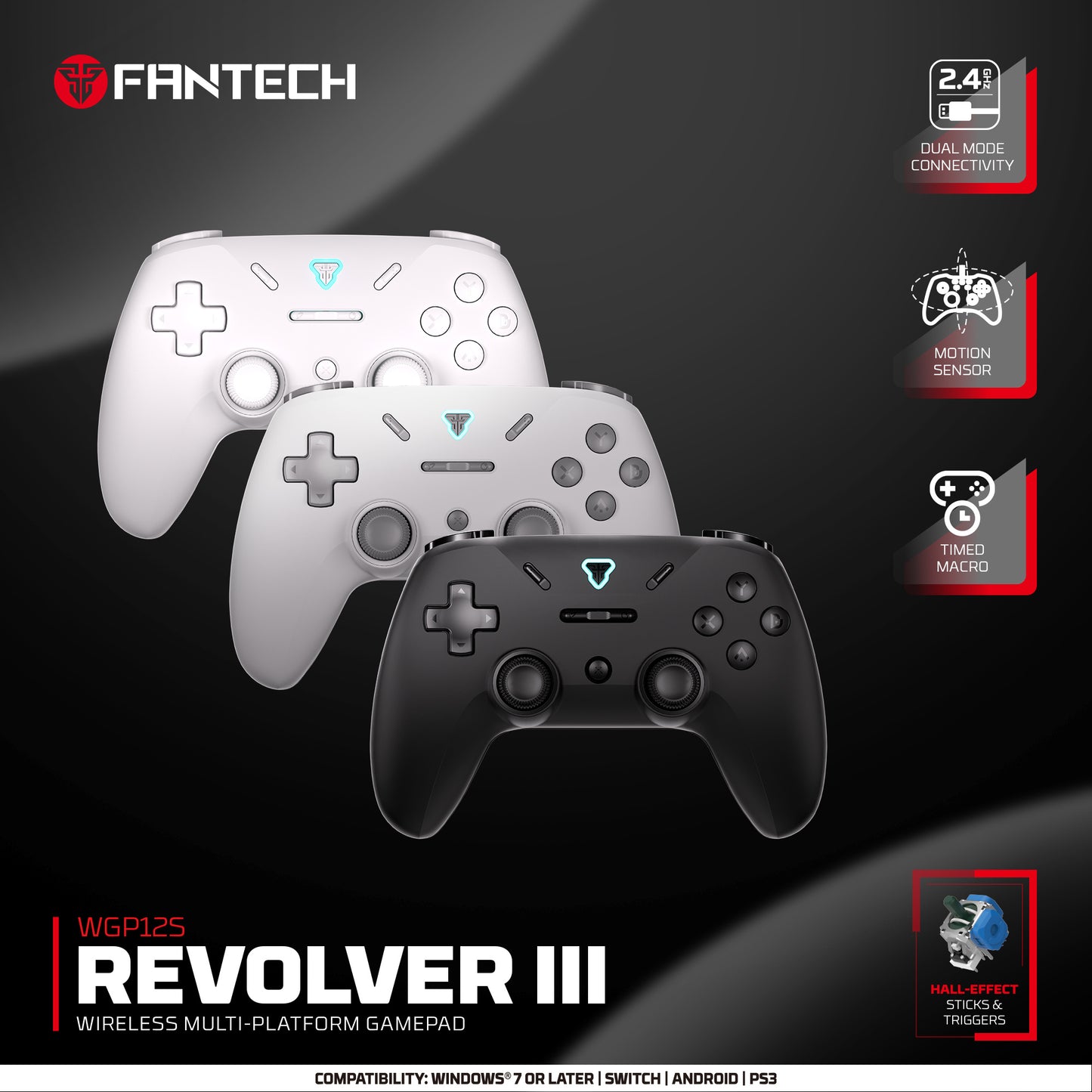 REVOLVER III WGP12S Gamepad HALL EFFECT