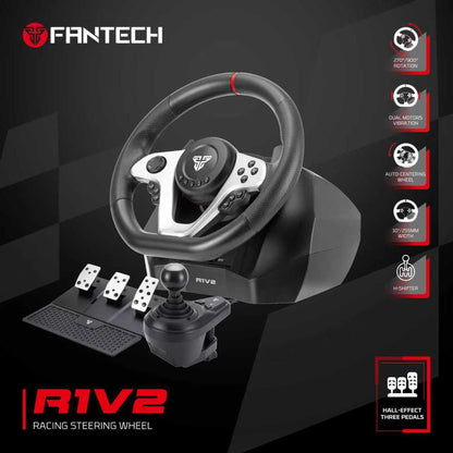 FANTECH R1V2 STEERING WHEEL BLACK