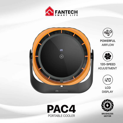 Fantech Kipas Portable Cooler PAC4 Multi Function with Touch Button LCD Display Brushless Motor 120 speed