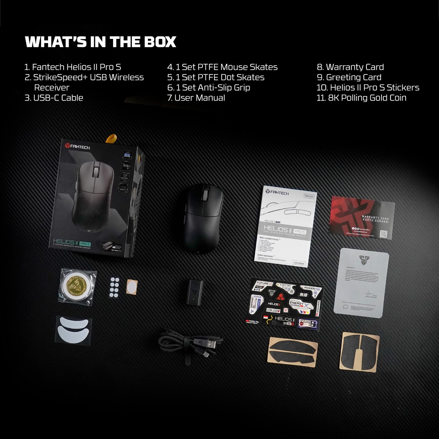 Mouse Gaming HELIOS II PRO S 8K 8K