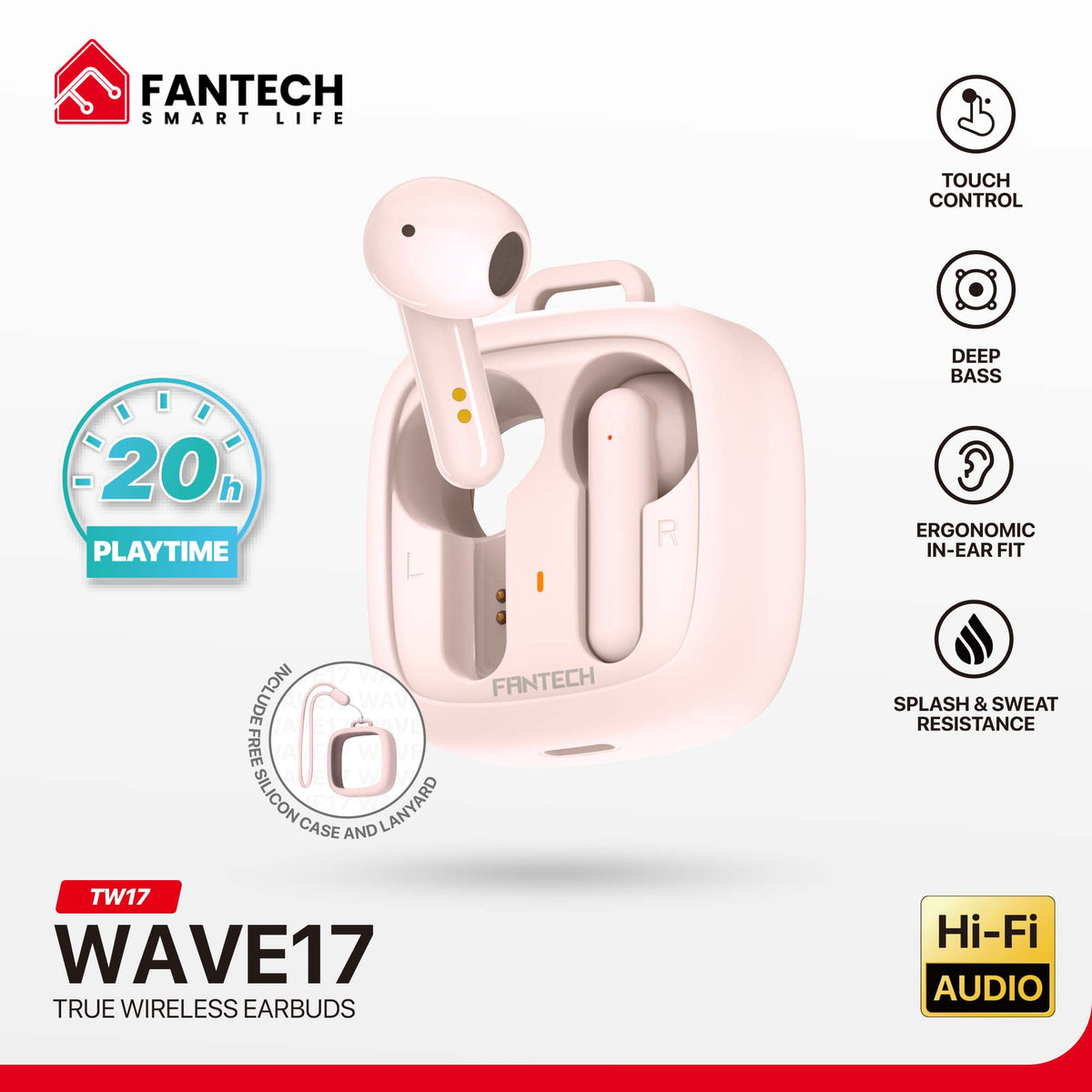 Fantech WAVE17 (TW17) True Wireless Earbuds.