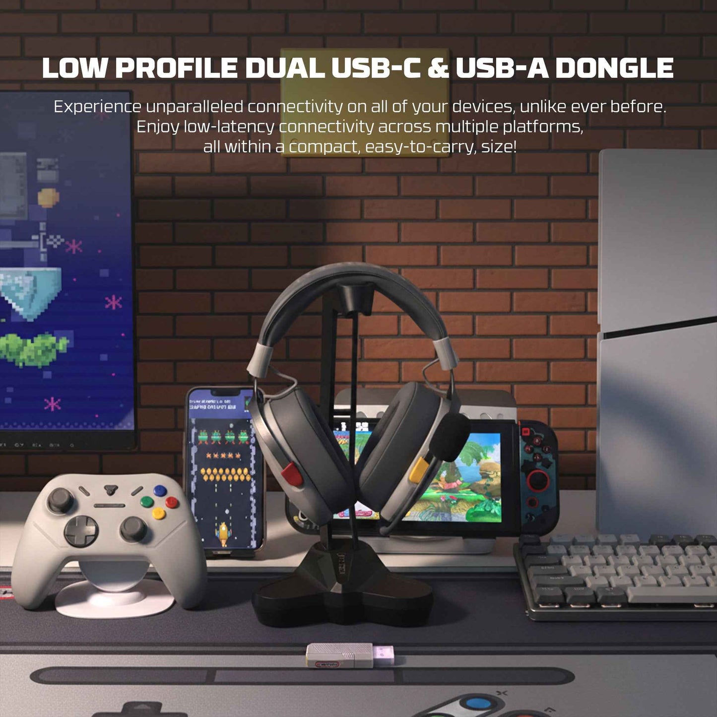 Fantech SUPER MAXFIT WHG06 Quad Connections Wireless 2.4ghz Bluetooth Multi Platform Headset Headphone