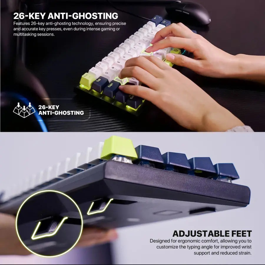 ATOM MORI SERIES Keyboard Mechanical Gaming ATOM 63 Layout 60% Hotswappable 3 Pin-Technical Spesification