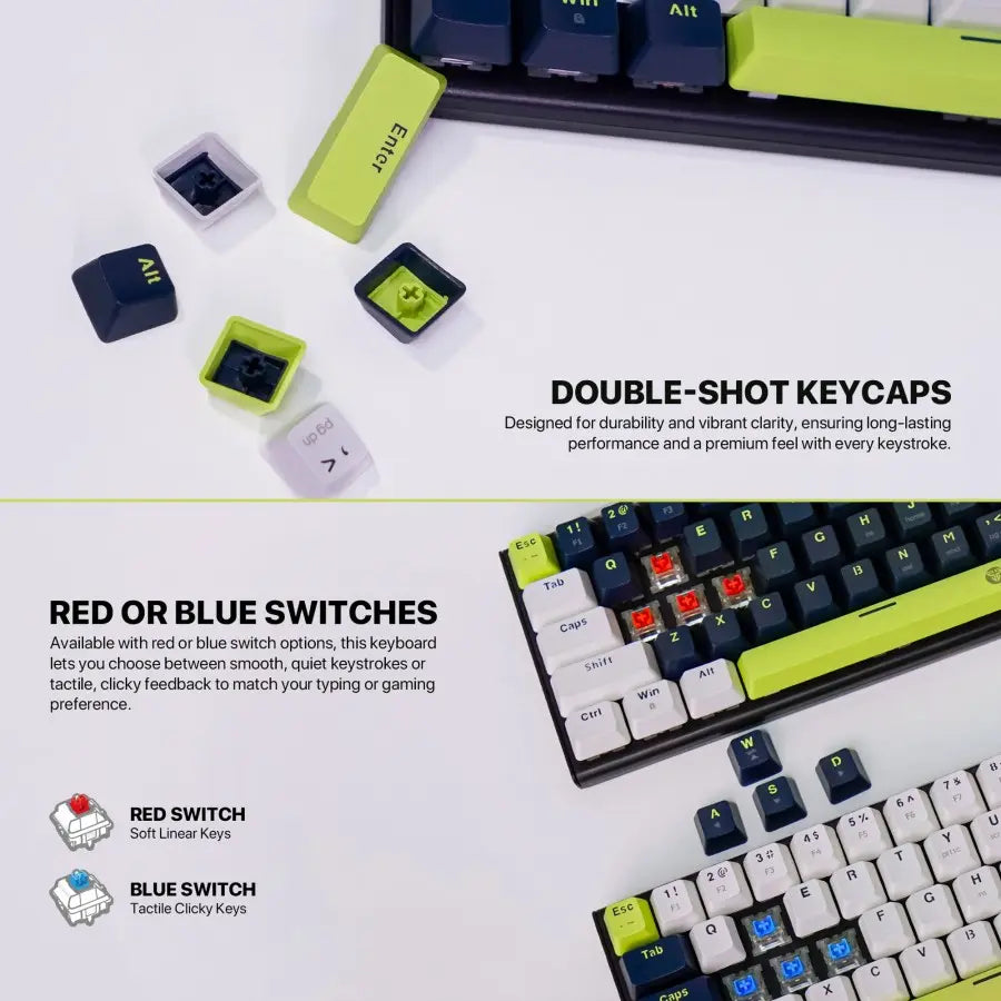 ATOM MORI SERIES Keyboard Mechanical Gaming ATOM 63 Layout 60% Hotswappable 3 Pin-Technical Spesification