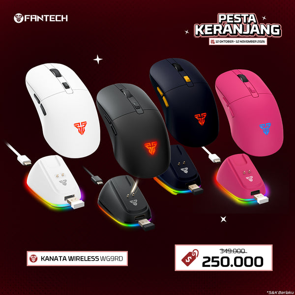 Fantech KANATA Wireless WG9RD Mouse Gaming Macro Huano Switch 12000 DPI ...
