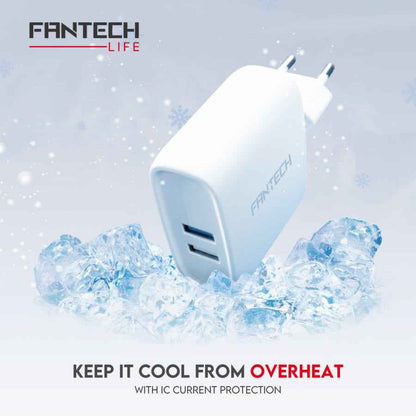 FANTECH Life Charger 30W Dual USB Fast Charging QC 3.0A VOOC