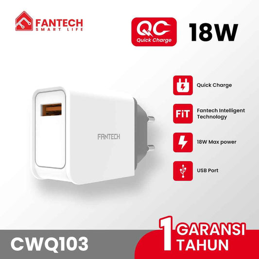 FANTECH Smart Life Charger Kepala Charger 18W Fast Charging 3.0 - CWQ103