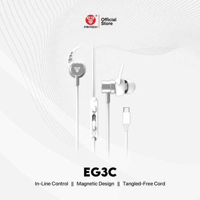 Fantech Earphone Earbuds Premium Alluminium Alloy Magnetic TYPE C EG3C