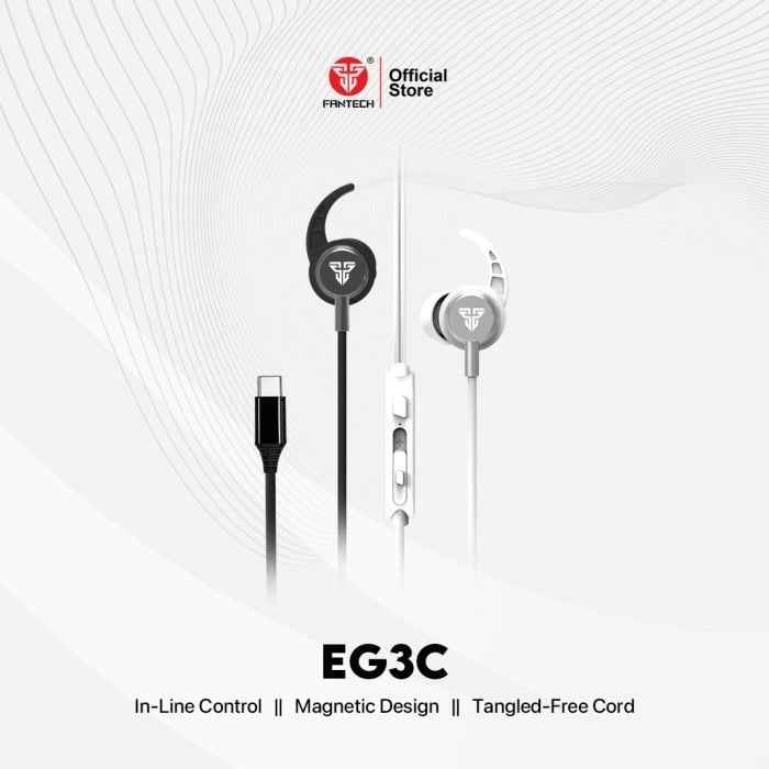Fantech Earphone Earbuds Premium Alluminium Alloy Magnetic TYPE C EG3C
