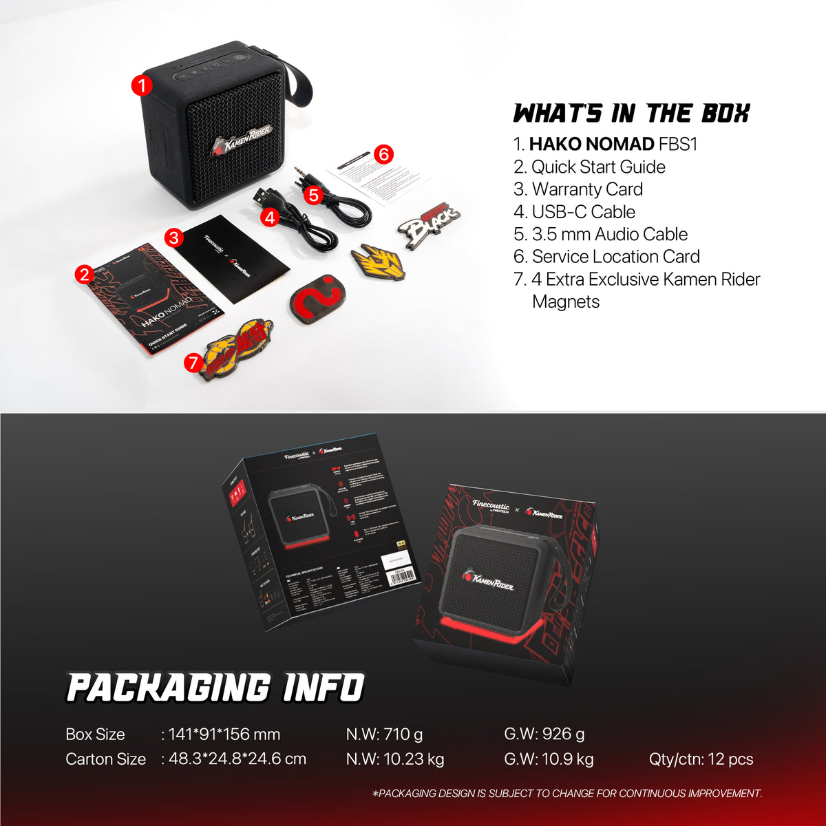 [Exclusive Launch] Kamen Rider Hako Nomad FBS1 - Speaker TWS 30W