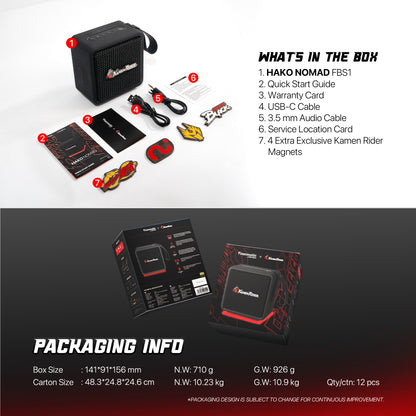 [Exclusive Launch] Kamen Rider Hako Nomad FBS1 - Speaker TWS 30W