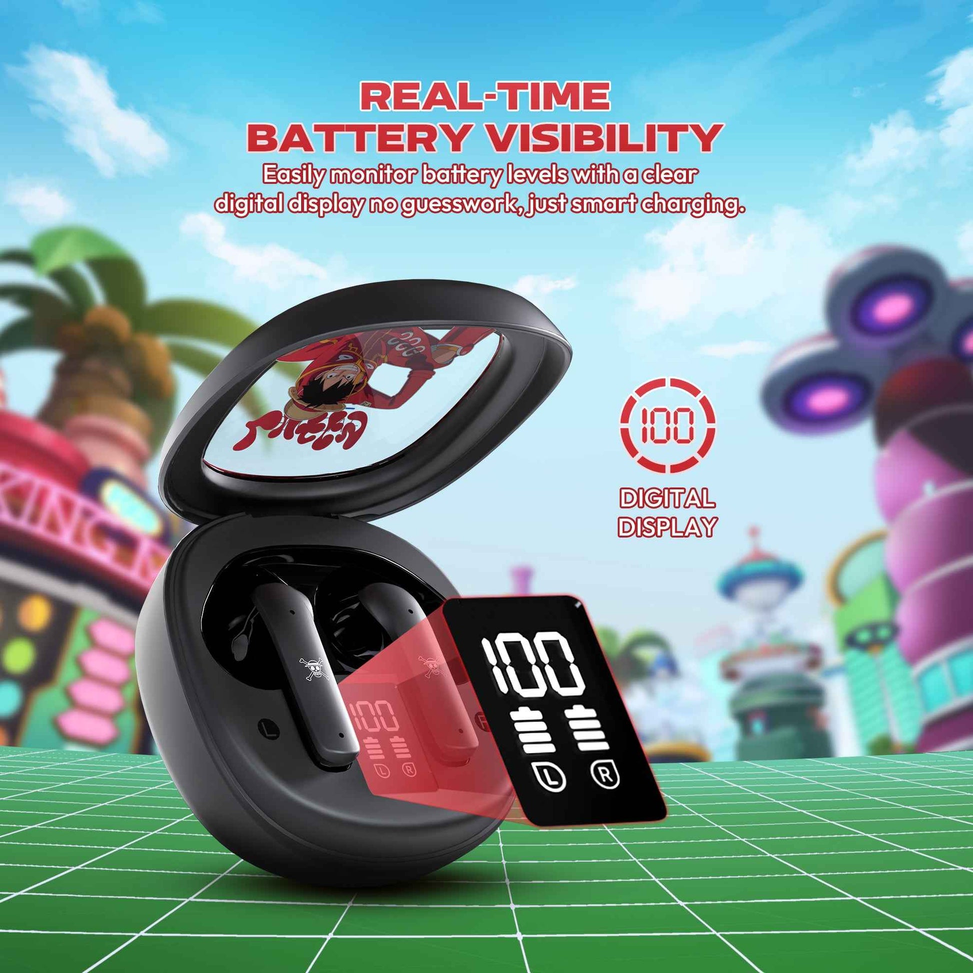 FANTECH x ONEPIECE EXCLUSIVE COLLABORATION TWS GROOVE ANC FT20 Limited Edition Luffy