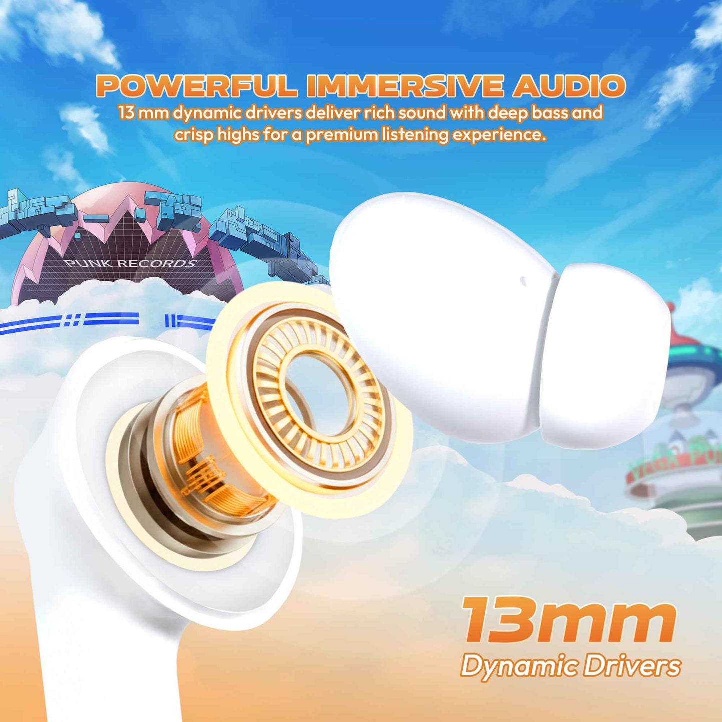 FANTECH x ONEPIECE EXCLUSIVE COLLABORATION TWS GROOVE ANC FT20 Limited Edition Nami