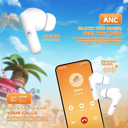 FANTECH x ONEPIECE EXCLUSIVE COLLABORATION TWS GROOVE ANC FT20 Limited Edition Nami