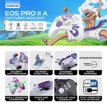 FANTECH x ONEPIECE EXCLUSIVE COLLABORATION GAMEPAD EGGHEAD EOS PRO WGP15V2A Limited Edition Gear5