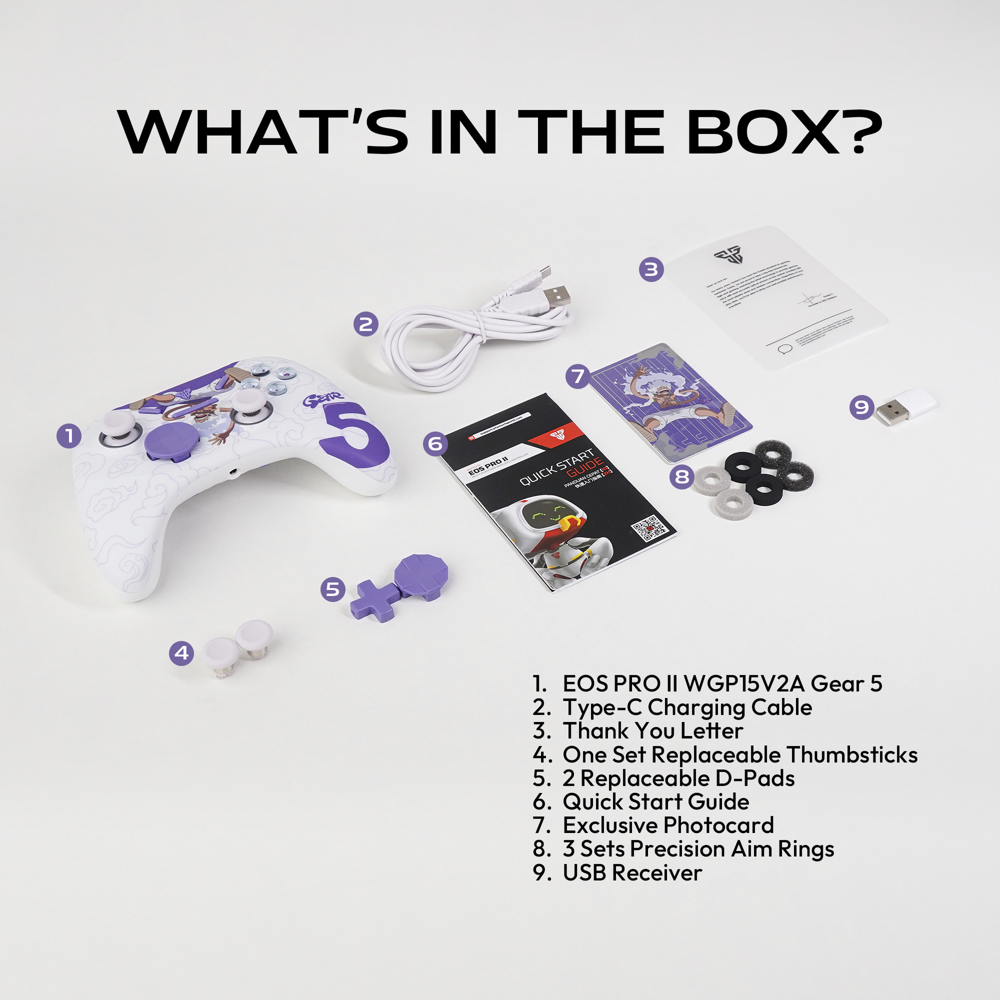 FANTECH x ONEPIECE EXCLUSIVE COLLABORATION GAMEPAD EGGHEAD EOS PRO WGP15V2A Limited Edition Gear5