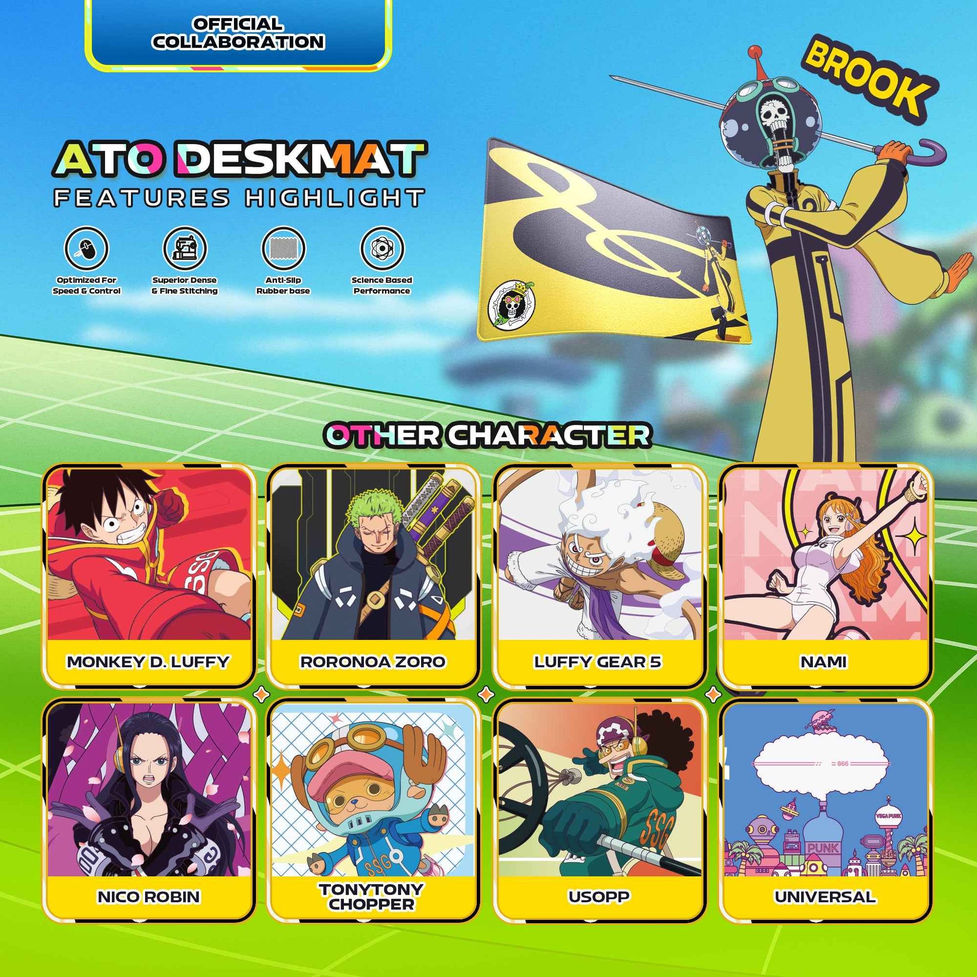 FANTECH x ONEPIECE EXCLUSIVE COLLABORATION EGGHEAD ATO MP905 DESKMAT Limited Edition Brook View