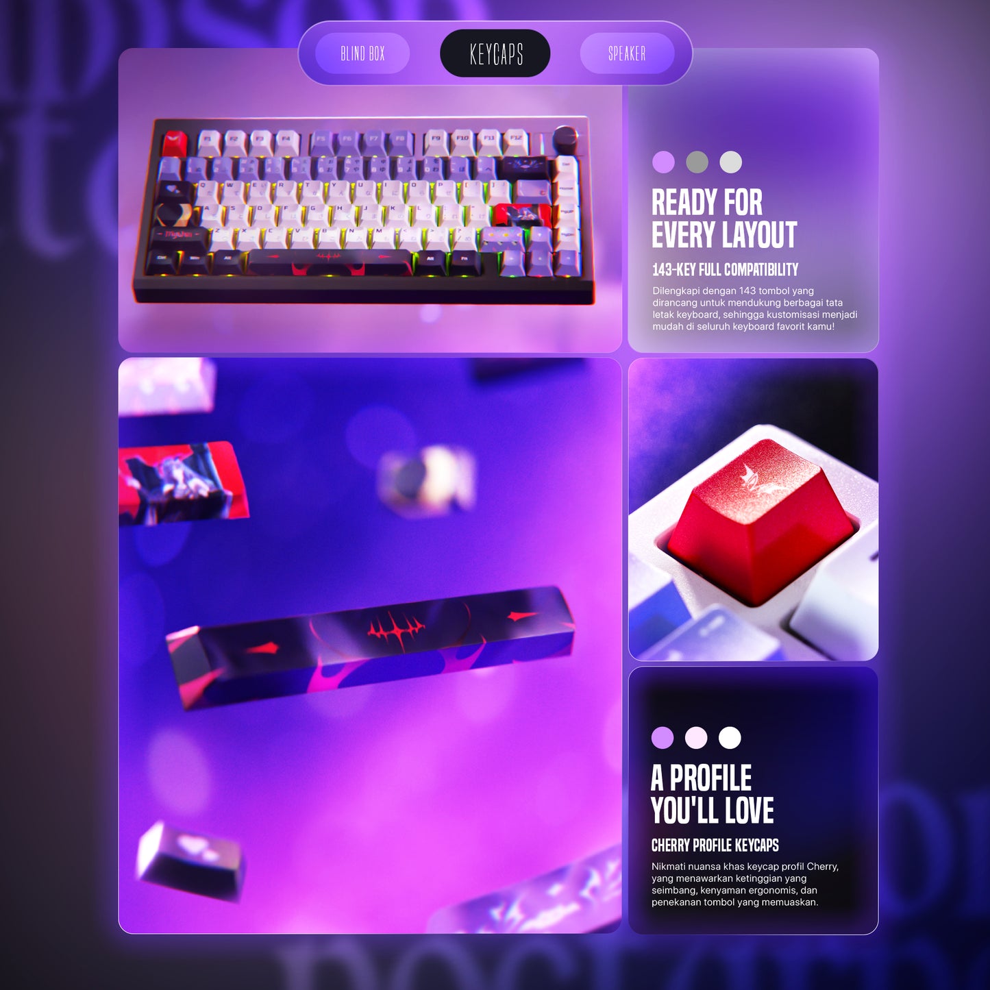 Bundling Keycaps Set & Snap Special Collaboration Fantech x Mythia
