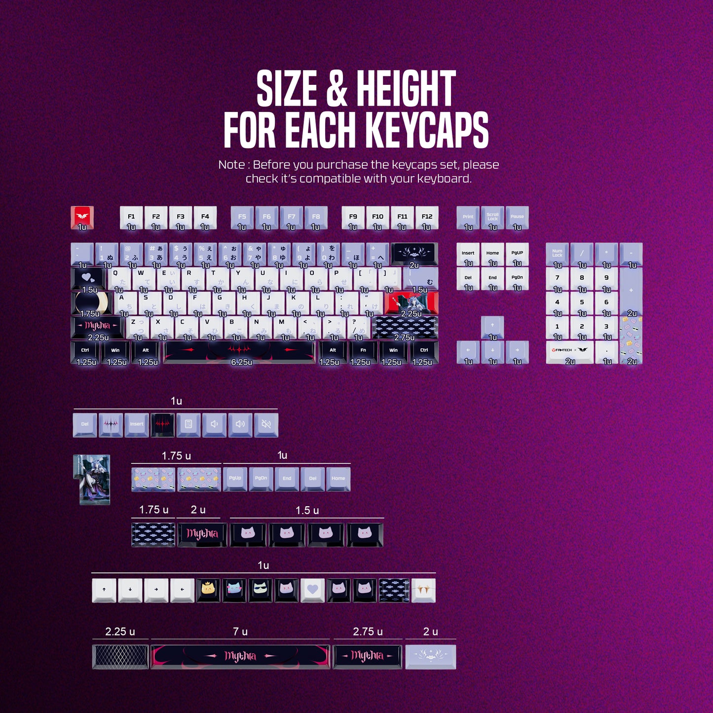 Bundling Keycaps Set & Snap Special Collaboration Fantech x Mythia