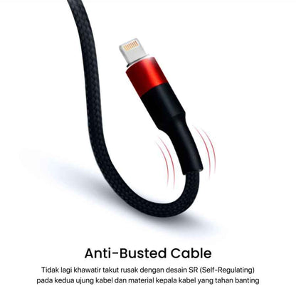 FANTECH Kabel Data Iphone USB 120CM Fast Charging 2.4A - KL102