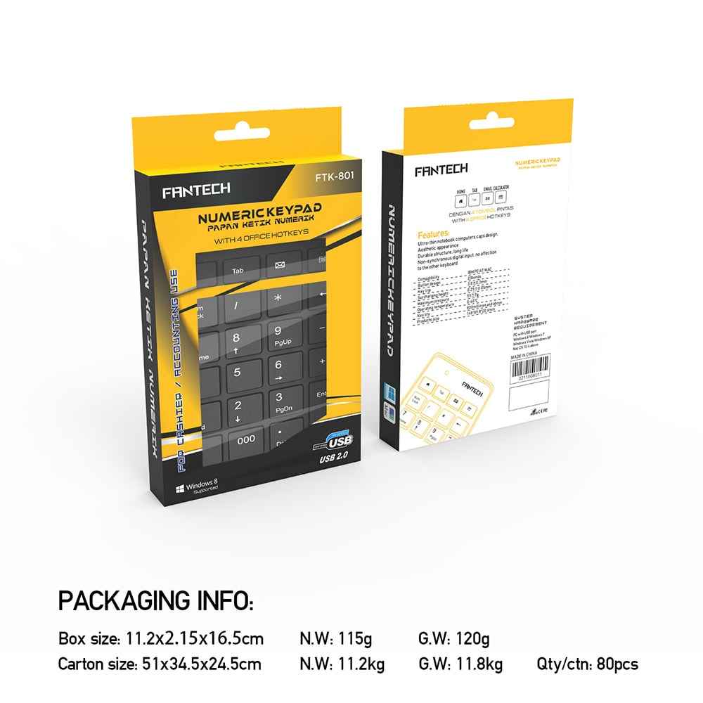 Fantech K801 Keyboard Numeric