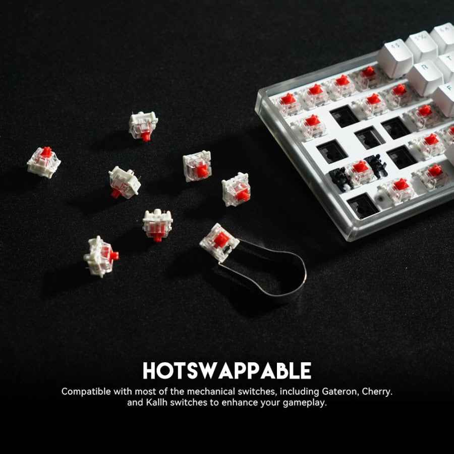 Keyboard Gaming Mechanical RGB Hot-Swappable MAXFIT61 FROST WIRELESS