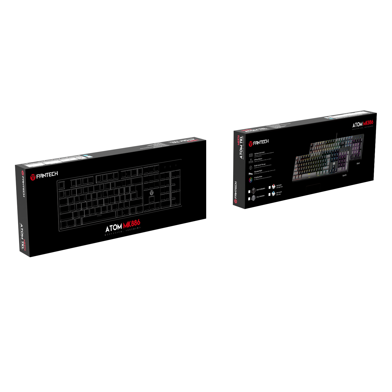 Fantech ATOM MK886 RGB Gaming Mechanical Keyboard Full Size - Fantech Indonesia