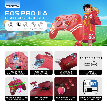 FANTECH x ONEPIECE EXCLUSIVE COLLABORATION GAMEPAD EGGHEAD EOS PRO WGP15V2A Limited Edition Luffy