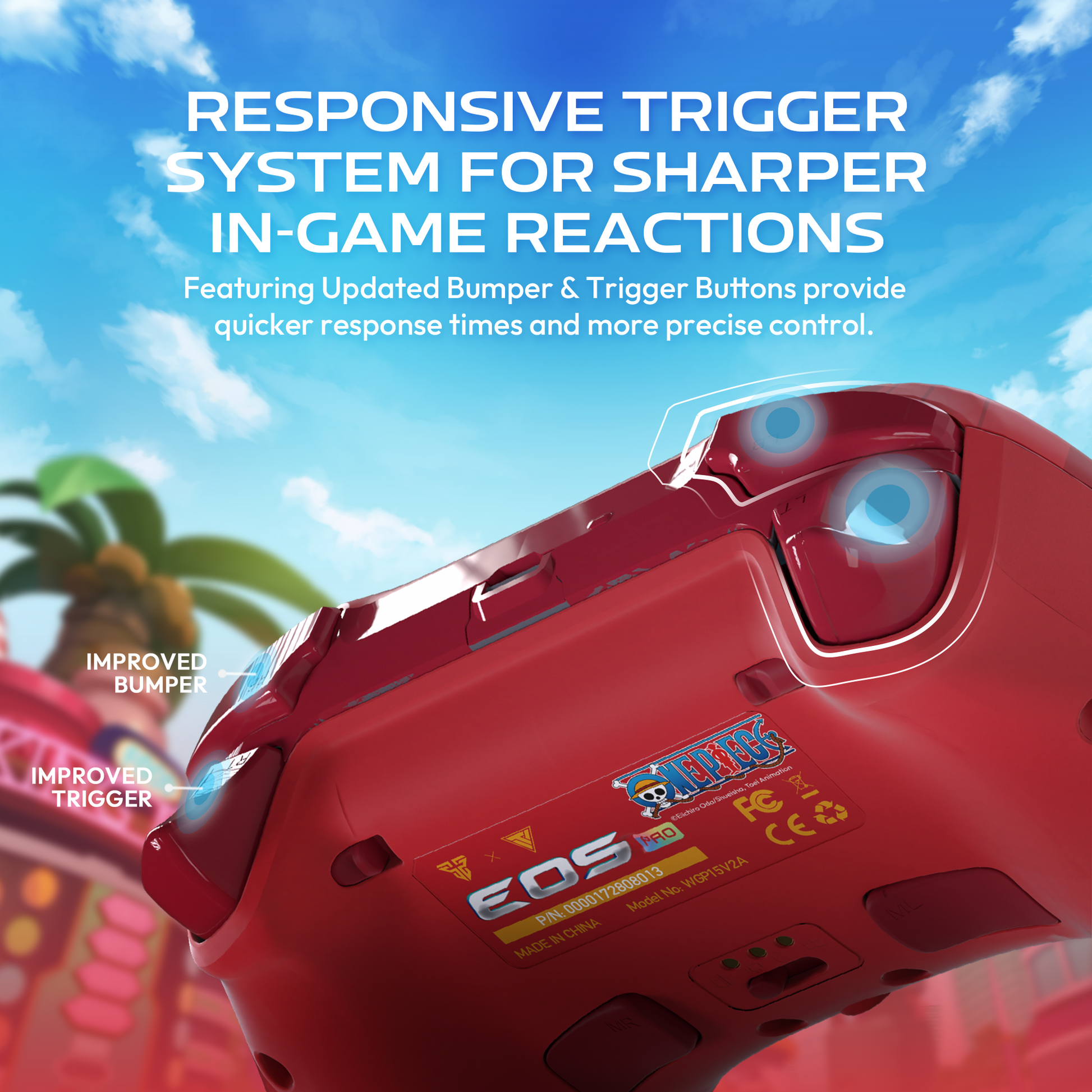 FANTECH x ONEPIECE EXCLUSIVE COLLABORATION GAMEPAD EGGHEAD EOS PRO WGP15V2A Limited Edition Luffy
