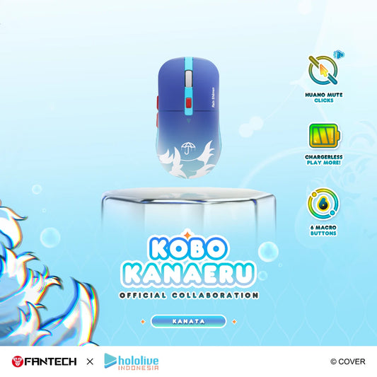 Fantech x Kobo Kanaeru Hololive Exclusive Limited Edition Mouse Gaming Wireless Kanata WG9