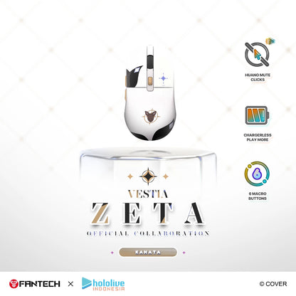Fantech x Vestia Zeta Hololive Exclusive Limited Edition Mouse Gaming Wireless Kanata WG9