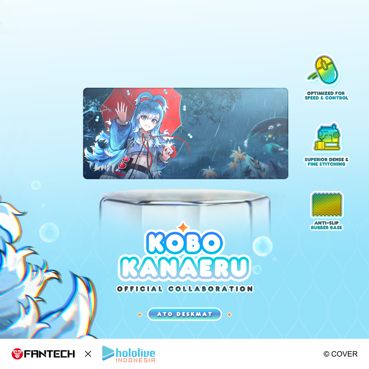 Bundle Fantech x Kobo Kanaeru + Vestia Zeta Hololive Exclusive Limited Edition Deskmat MP905