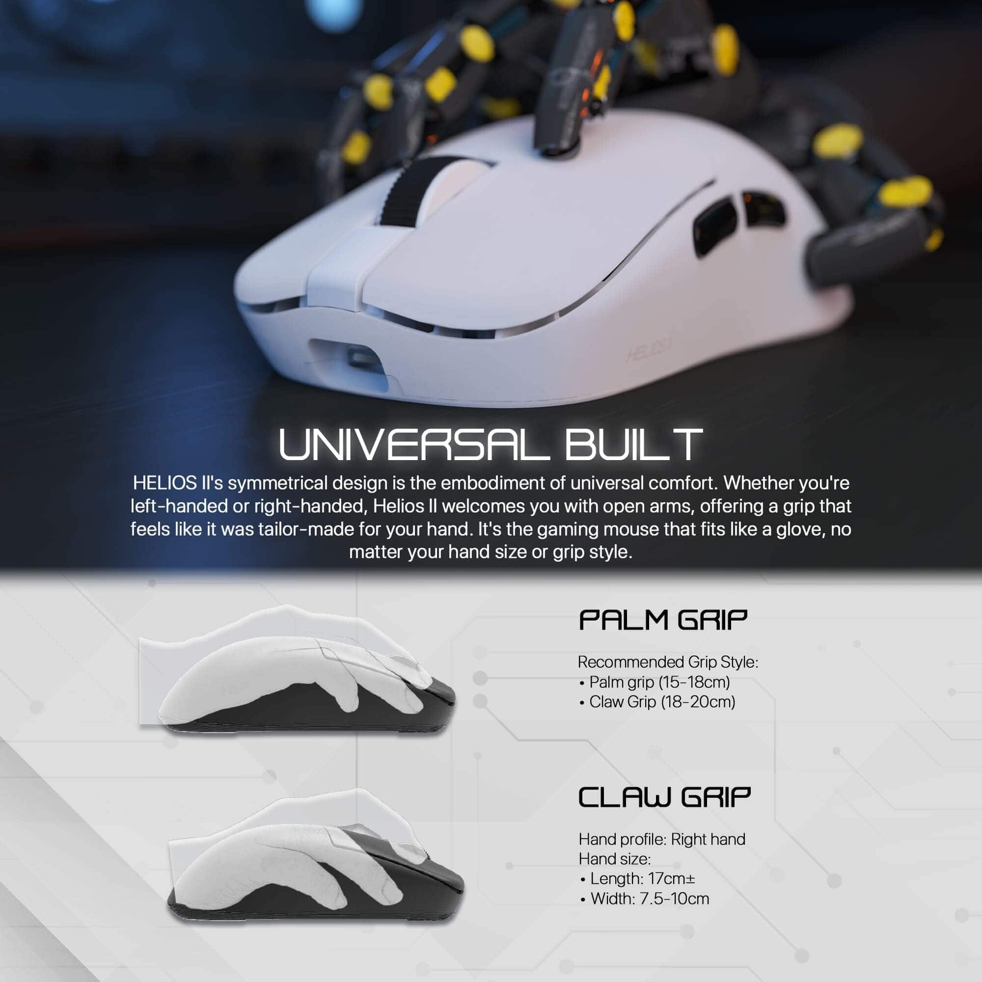 MOUSE GAMING 1K HELIOS II PRO XD3V3