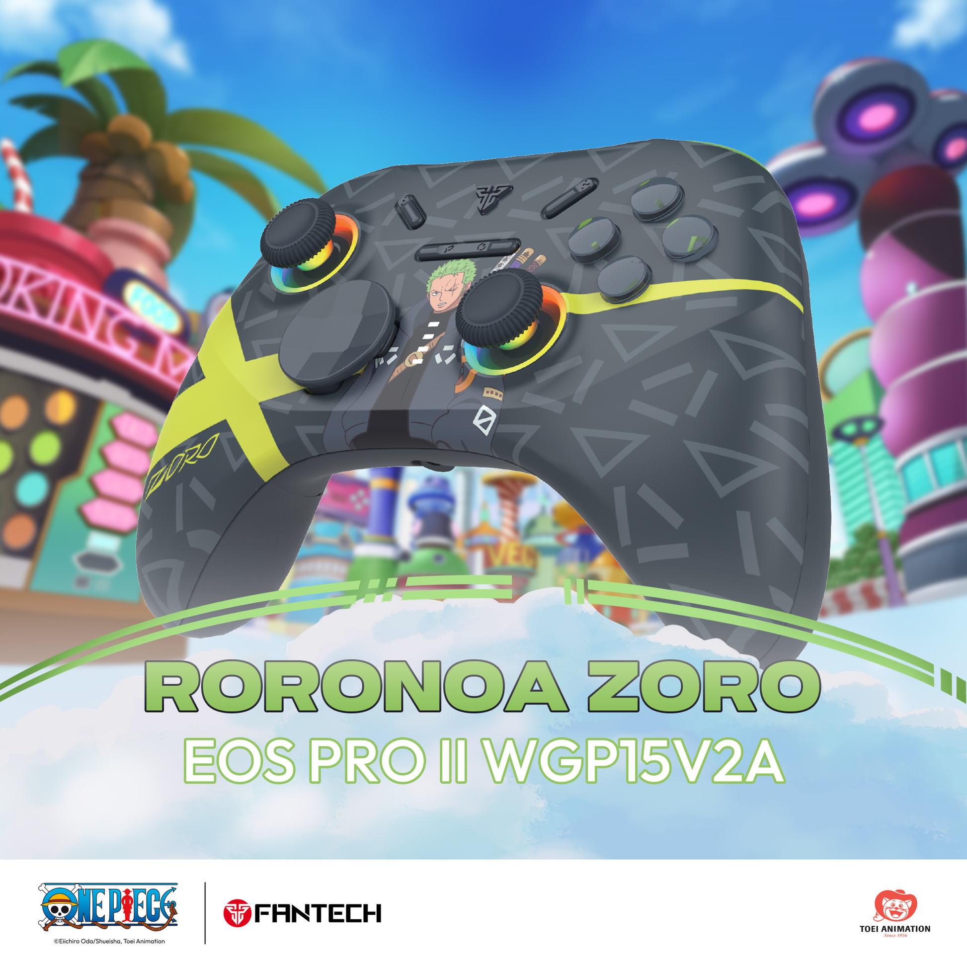 FANTECH x ONEPIECE EXCLUSIVE COLLABORATION GAMEPAD EGGHEAD EOS PRO WGP15V2A Limited Edition Zoro
