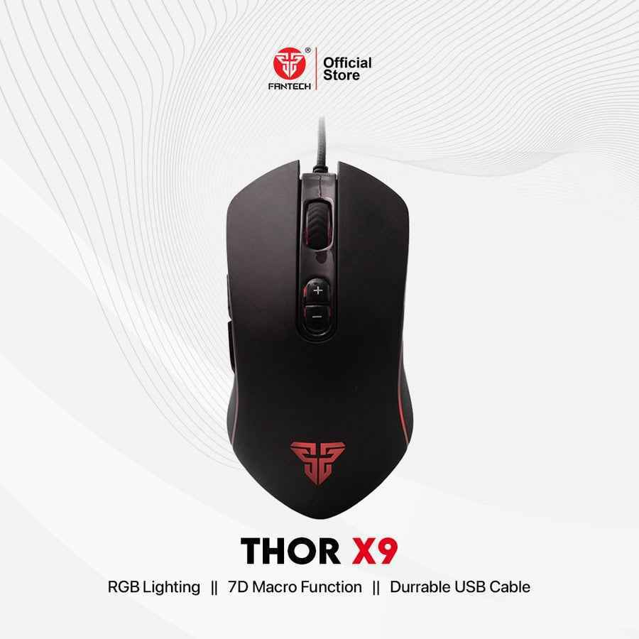 BUNDLING Mouse Gaming Macro X9 THOR & Mousepad MP64