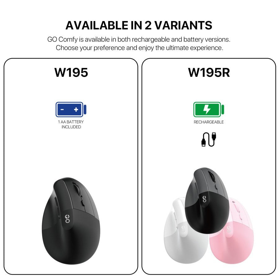 Fantech Wireless 2.4ghz + Bluetooth 5 Mouse Office Kantor W195/W195R Dual Mode Rechargeable - Fantech Indonesia