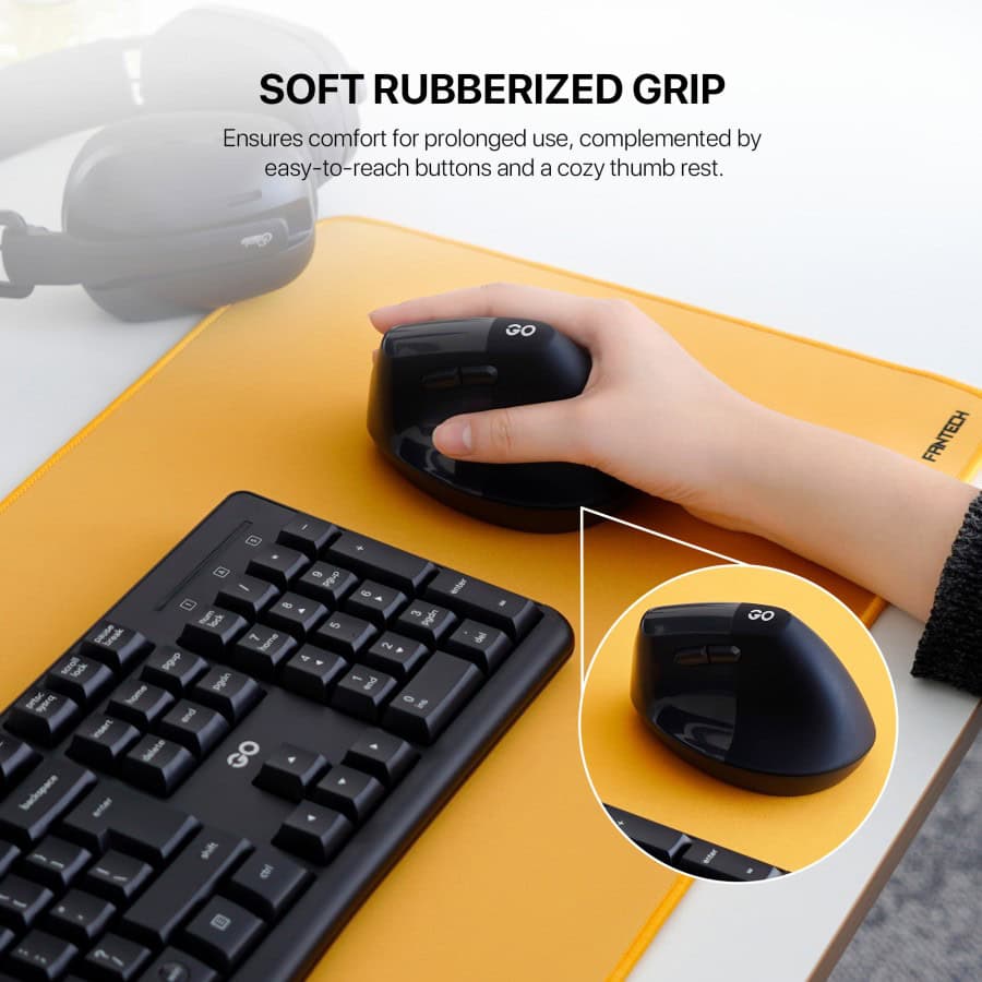 Fantech Wireless 2.4ghz + Bluetooth 5 Mouse Office Kantor W195/W195R Dual Mode Rechargeable - Fantech Indonesia