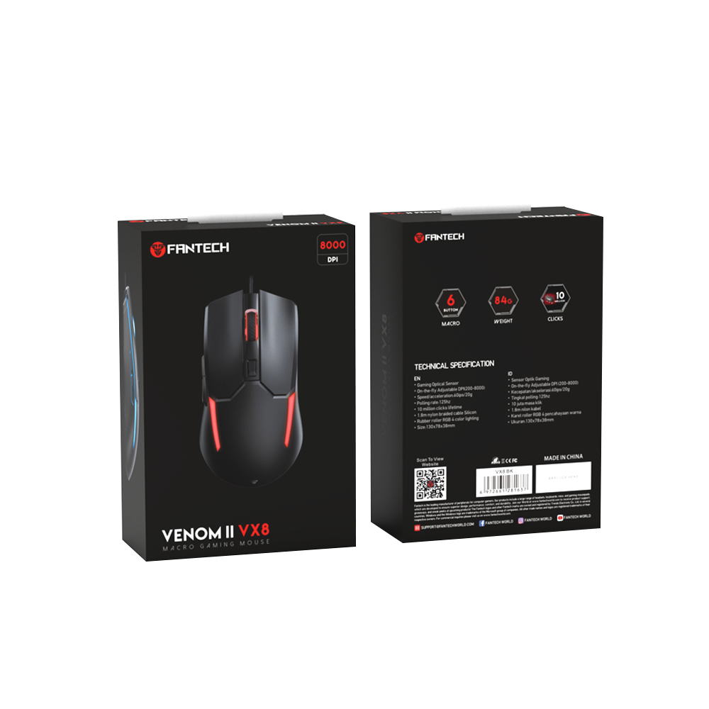 Fantech VENOM II VX8 Mouse Gaming - Fantech Indonesia
