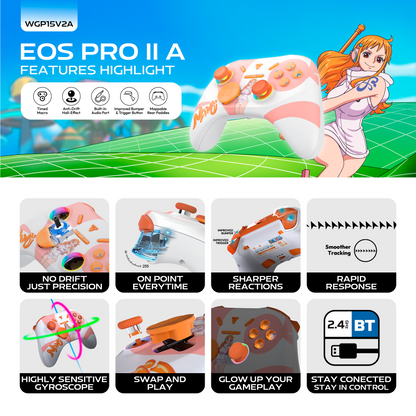 FANTECH x ONEPIECE EXCLUSIVE COLLABORATION GAMEPAD EGGHEAD EOS PRO WGP15V2A Limited Edition Nami